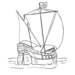 着色页: 船/船 (运输) #137530 - 免费可打印着色页