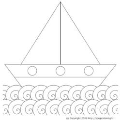 着色页: 船/船 (运输) #137537 - 免费可打印着色页