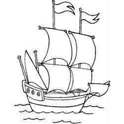 着色页: 船/船 (运输) #137554 - 免费可打印着色页