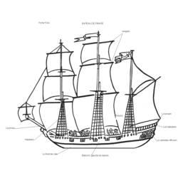着色页: 船/船 (运输) #137573 - 免费可打印着色页