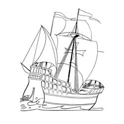 着色页: 船/船 (运输) #137579 - 免费可打印着色页