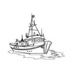 着色页: 船/船 (运输) #137605 - 免费可打印着色页