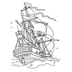 着色页: 船/船 (运输) #137610 - 免费可打印着色页