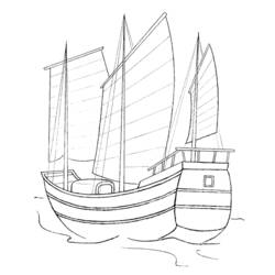 着色页: 船/船 (运输) #137657 - 免费可打印着色页