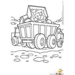 着色页: 推土机/机械挖掘机 (运输) #141691 - 免费可打印着色页