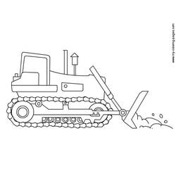 着色页: 推土机/机械挖掘机 (运输) #141694 - 免费可打印着色页