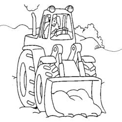 着色页: 推土机/机械挖掘机 (运输) #141769 - 免费可打印着色页