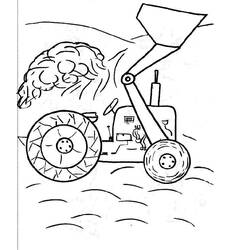 着色页: 推土机/机械挖掘机 (运输) #141775 - 免费可打印着色页