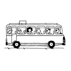 着色页: 巴士/长途汽车 (运输) #135289 - 免费可打印着色页