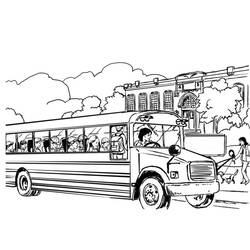 着色页: 巴士/长途汽车 (运输) #135294 - 免费可打印着色页