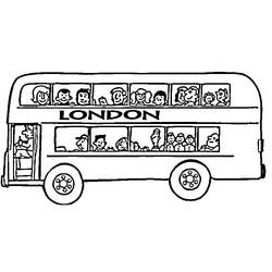 着色页: 巴士/长途汽车 (运输) #135303 - 免费可打印着色页