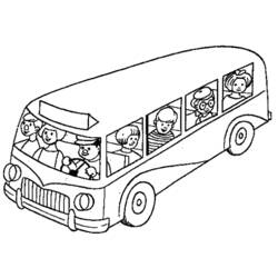 着色页: 巴士/长途汽车 (运输) #135305 - 免费可打印着色页