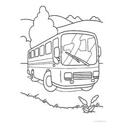 着色页: 巴士/长途汽车 (运输) #135308 - 免费可打印着色页