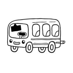 着色页: 巴士/长途汽车 (运输) #135315 - 免费可打印着色页