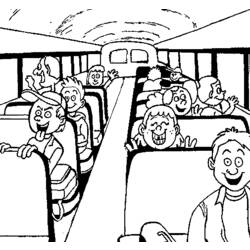 着色页: 巴士/长途汽车 (运输) #135330 - 免费可打印着色页