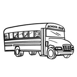 着色页: 巴士/长途汽车 (运输) #135339 - 免费可打印着色页