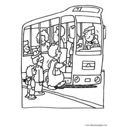 着色页: 巴士/长途汽车 (运输) #135361 - 免费可打印着色页