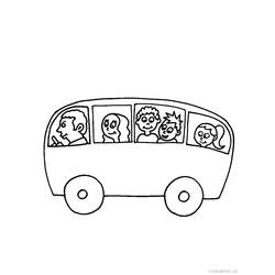 着色页: 巴士/长途汽车 (运输) #135369 - 免费可打印着色页
