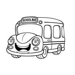 着色页: 巴士/长途汽车 (运输) #135370 - 免费可打印着色页
