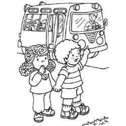 着色页: 巴士/长途汽车 (运输) #135399 - 免费可打印着色页