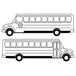 着色页: 巴士/长途汽车 (运输) #135423 - 免费可打印着色页