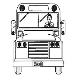 着色页: 巴士/长途汽车 (运输) #135458 - 免费可打印着色页