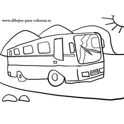 着色页: 巴士/长途汽车 (运输) #135500 - 免费可打印着色页