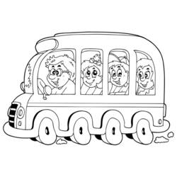 着色页: 巴士/长途汽车 (运输) #135521 - 免费可打印着色页