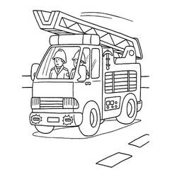 着色页: 消防车 (运输) #135781 - 免费可打印着色页