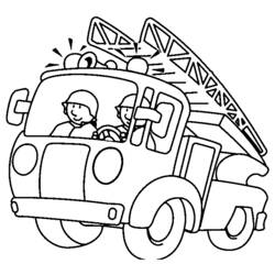 着色页: 消防车 (运输) #135786 - 免费可打印着色页