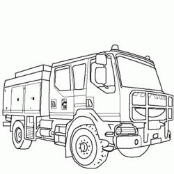 着色页: 消防车 (运输) #135787 - 免费可打印着色页
