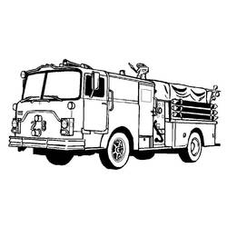 着色页: 消防车 (运输) #135792 - 免费可打印着色页