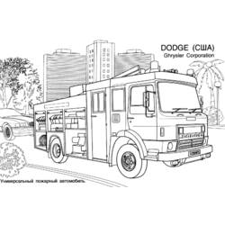 着色页: 消防车 (运输) #135793 - 免费可打印着色页
