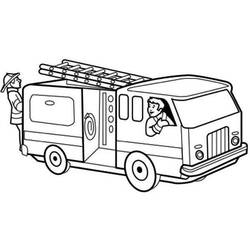 着色页: 消防车 (运输) #135803 - 免费可打印着色页