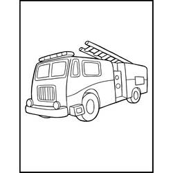 着色页: 消防车 (运输) #135807 - 免费可打印着色页