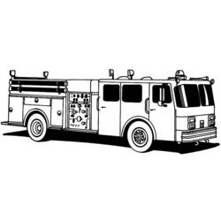 着色页: 消防车 (运输) #135815 - 免费可打印着色页