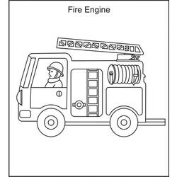 着色页: 消防车 (运输) #135816 - 免费可打印着色页