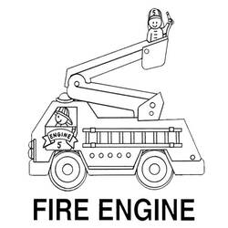 着色页: 消防车 (运输) #135817 - 免费可打印着色页