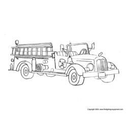着色页: 消防车 (运输) #135819 - 免费可打印着色页