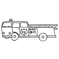 着色页: 消防车 (运输) #135820 - 免费可打印着色页