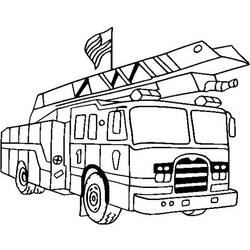 着色页: 消防车 (运输) #135824 - 免费可打印着色页