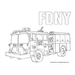 着色页: 消防车 (运输) #135825 - 免费可打印着色页