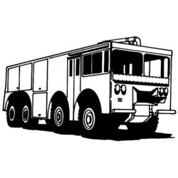 着色页: 消防车 (运输) #135830 - 免费可打印着色页