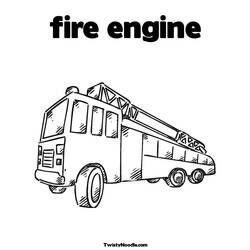 着色页: 消防车 (运输) #135833 - 免费可打印着色页