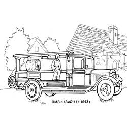 着色页: 消防车 (运输) #135835 - 免费可打印着色页