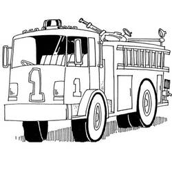 着色页: 消防车 (运输) #135849 - 免费可打印着色页