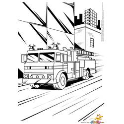 着色页: 消防车 (运输) #135851 - 免费可打印着色页