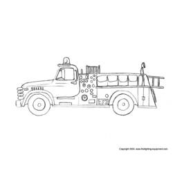 着色页: 消防车 (运输) #135870 - 免费可打印着色页