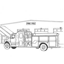 着色页: 消防车 (运输) #135871 - 免费可打印着色页