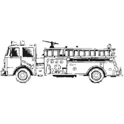 着色页: 消防车 (运输) #135896 - 免费可打印着色页